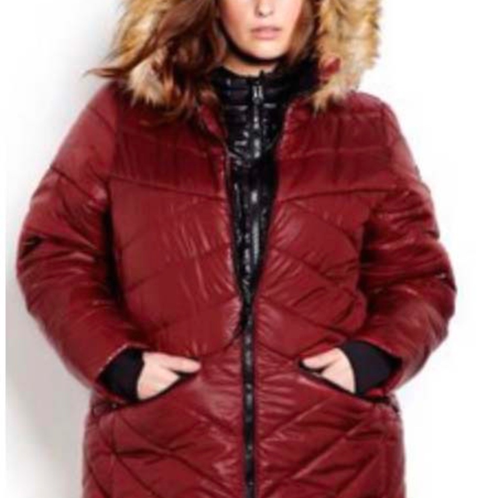 JACKET FOR EXTREME COLD, RED, SIZE 4X, POLAR HOOD, STORM CUFFS, ZIP POCKETS,
